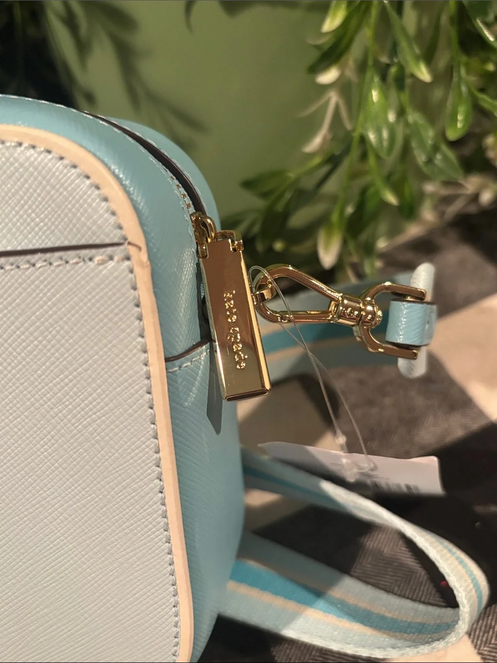 Kate Spade Oh Snap Colorblock Mini Camera Bag in crisp sky blue
